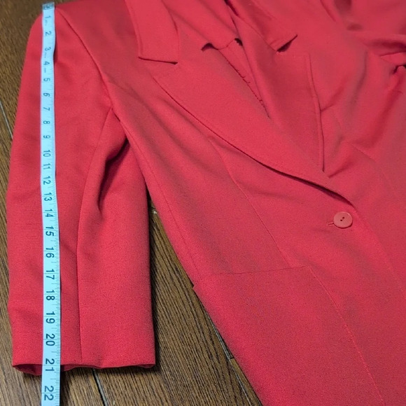 Vintage - CUSTOM Red Blazer and Skirt Suit Set - Picture 5 of 10